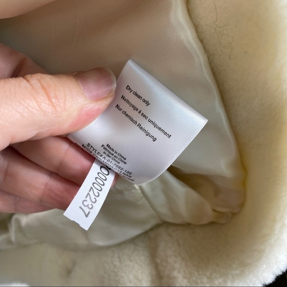 Anine Bing Rory Faux Sherpa Oversized Shacket in Cream L - Picture 10 of 13